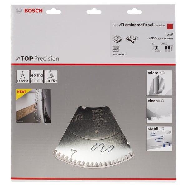 Bosch Kreissägeblatt Top Precision Best for Laminated Panel Abrasive 300 x 30 x 3,2 mm - 2608642110