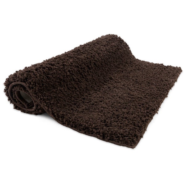 FLOORDIREKT Badematte Sky Soft - Reckteckig - Rutschhemmende Rückseite - Braun - 50 x 60 cm