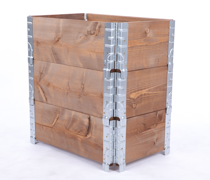 Hochbeetkisten GrowBox HxBxT 60x60x40 cm 3 Ebenen Holz Braun