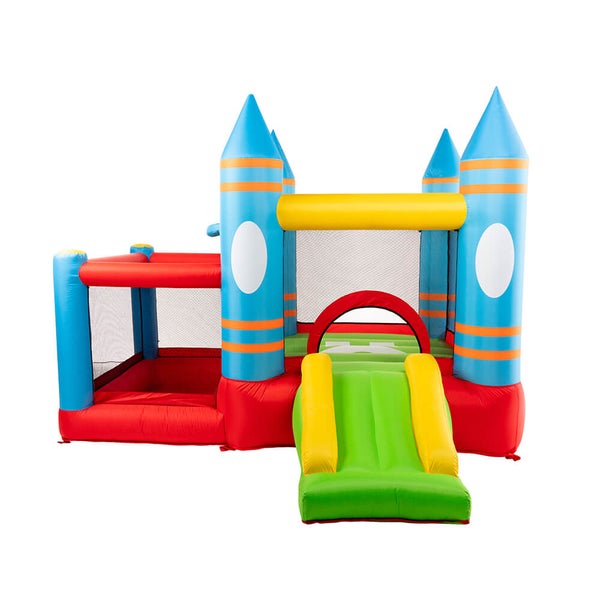 Home Deluxe - Aufblasbare Hüpfburg FABI - 270 x 295 x 210 cm - inkl. Gebläse und Zubehör, UV-Beständig I Spielburg Springburg Hüpfschloss