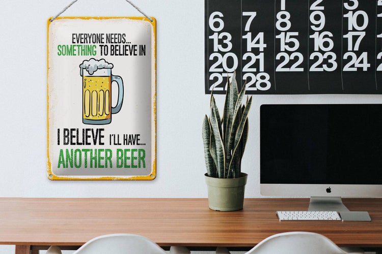 Blechschild Spruch Bier I´ll have another Beer 20x30cm