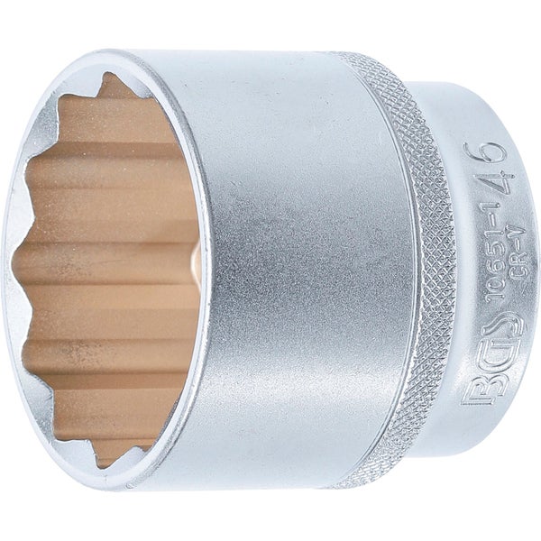 BGS Steckschlüssel-Einsatz Zwölfkant Antrieb Innenvierkant 12,5 mm (1/2) SW 46 mm - 10651-1