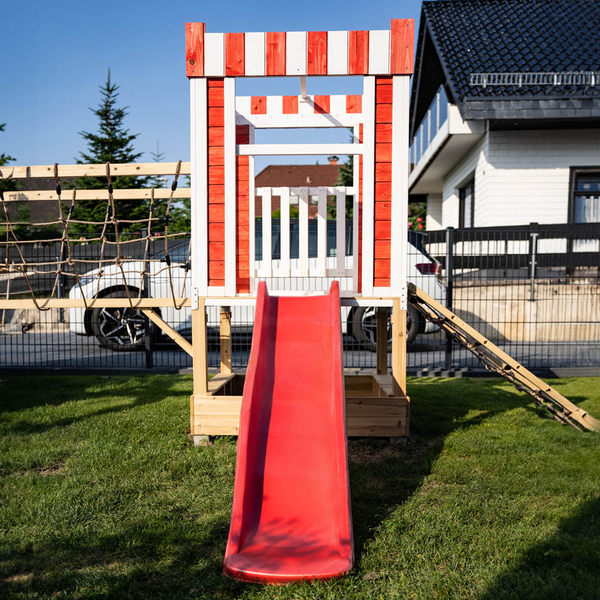 Home Deluxe - Spielpark WUNDERLAND - Kiefernholz, 555 x 340 x 215 cm, zum Schaukeln, Klettern, Rutschen, Buddeln I Kinderpark Outdoor Spielplatz Klettergerüst