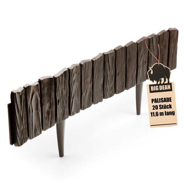 Big Dean Beetumrandung Palisade, 20 Stück, 11,6 Meter lang