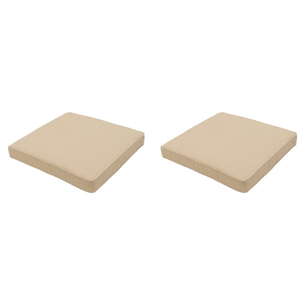Lounge Profi-Line Sitzkissen Beige Canvas Eco+ - ca. 60x60 cm - 2er-Set