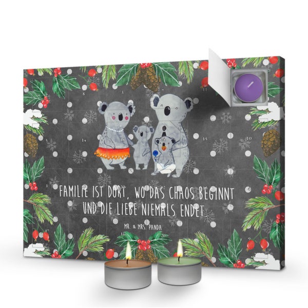 Mr. & Mrs. Panda Duftkerzen Adventskalender Koala Familie - Schwarz