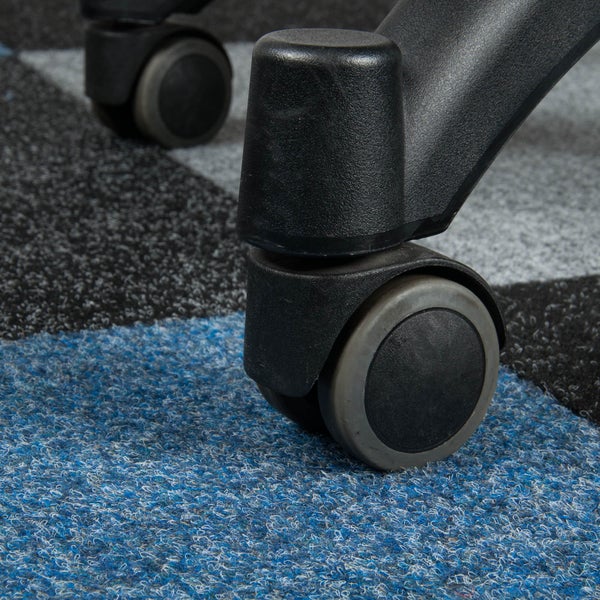 Selbstliegende Teppichfliesen für Messe und Büro Nadelfilz Teppich Fliesen blau 50x50 cm Nadelvlies Teppichboden als Fliesen ideal als Messeboden