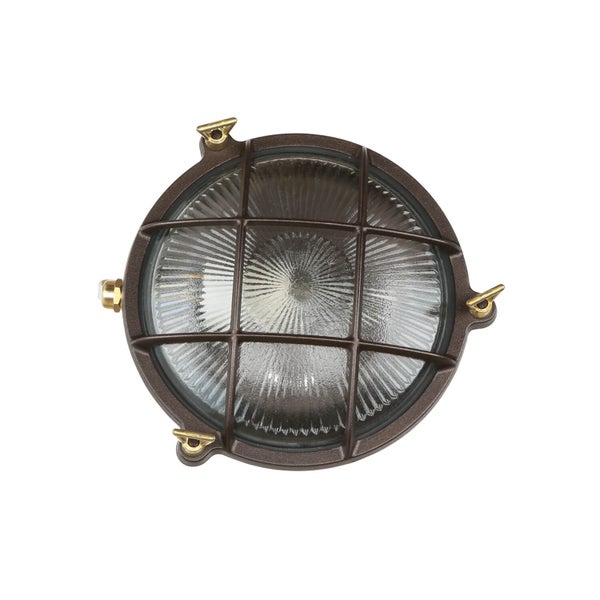 Runde Deckenleuchte mit Schutzgitter