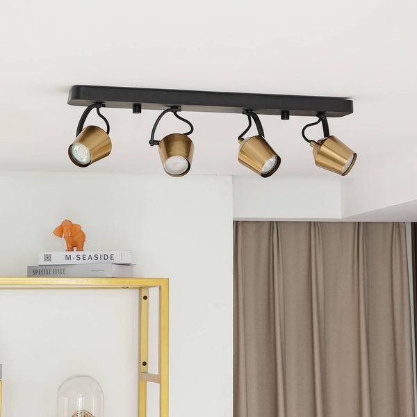 Deckenleuchte mit vier Strahlern aus Metall