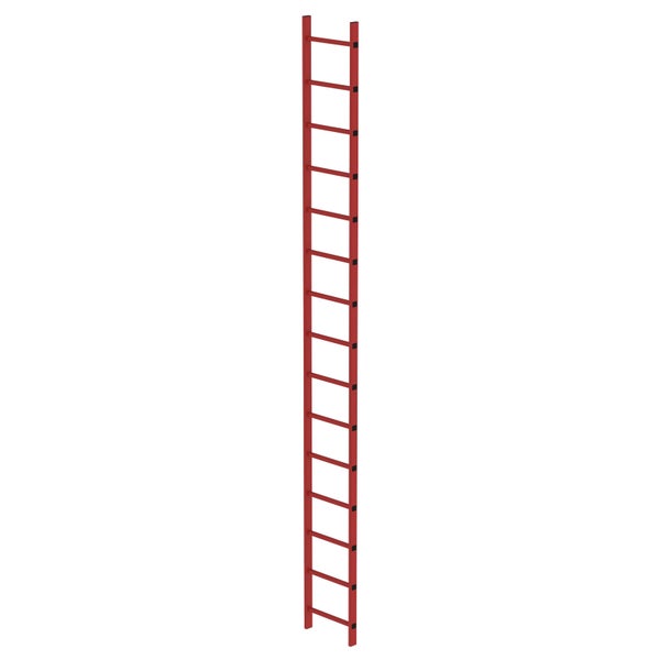 MUNK Schachtleiter aus GFK 400mm breit 15 Sprossen 4,20m lang