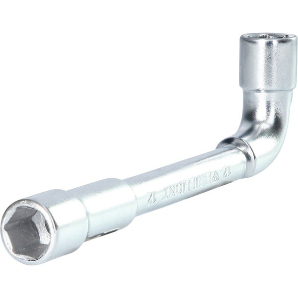 Brilliant Tools Winkelsteckschlüssel mit 12 Millimeter Schlüsselweite, L-Form, aus Stahl.