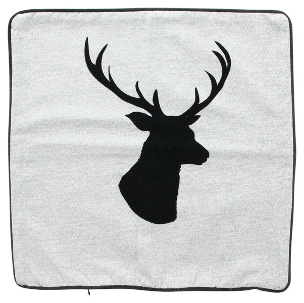 FRANK FLECHTWAREN | Kissenhülle Samthirsch, POLYESTER, 45 x 45 cm