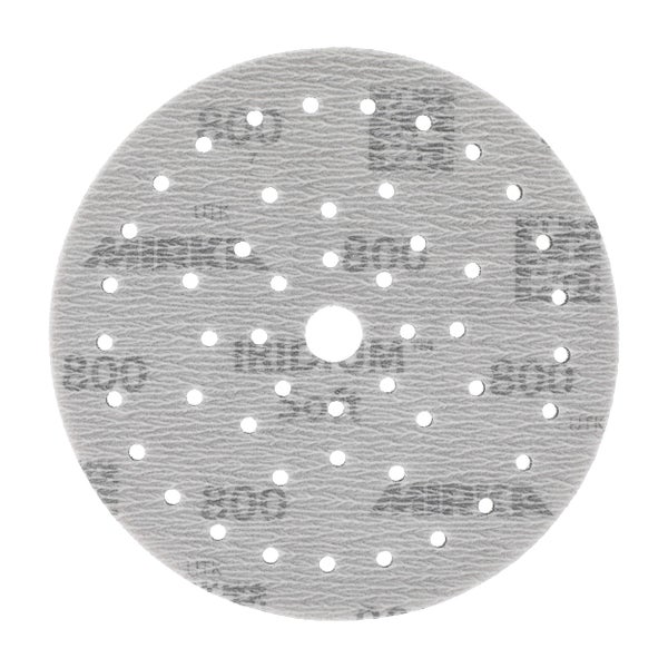Mirka Iridium Soft Schleifscheiben Ø 150 mm / Korn P800 / Klett Multifit / 20 Stück / schaumbasiertes Schleifmittel für präzises Trockenschleifen, Klarlackschliff, Finish