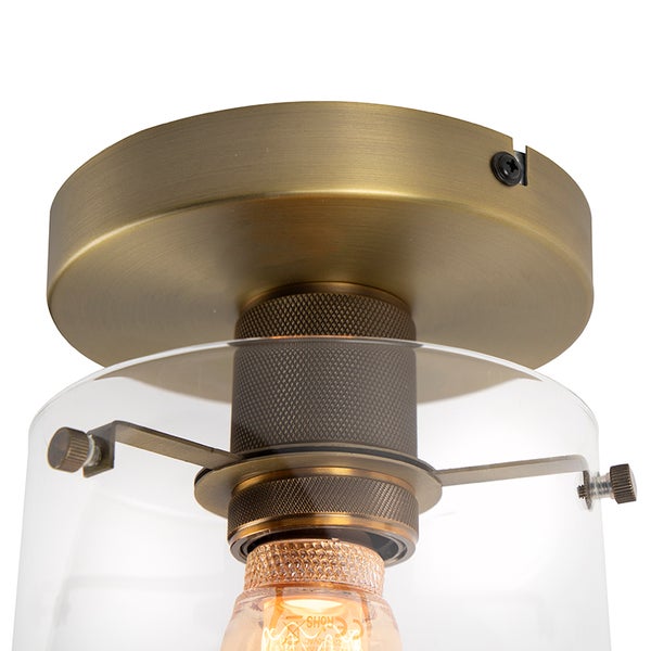 Deckenleuchte mit Lampenschirm aus Klarglas