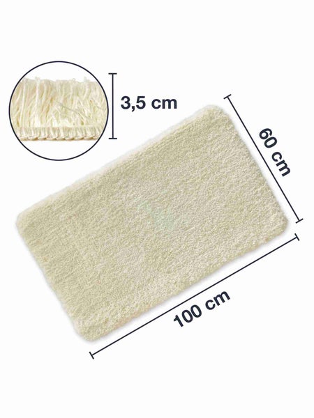 1 St. Hochflor Badematten MALMÖ Creme 60 x 100 cm