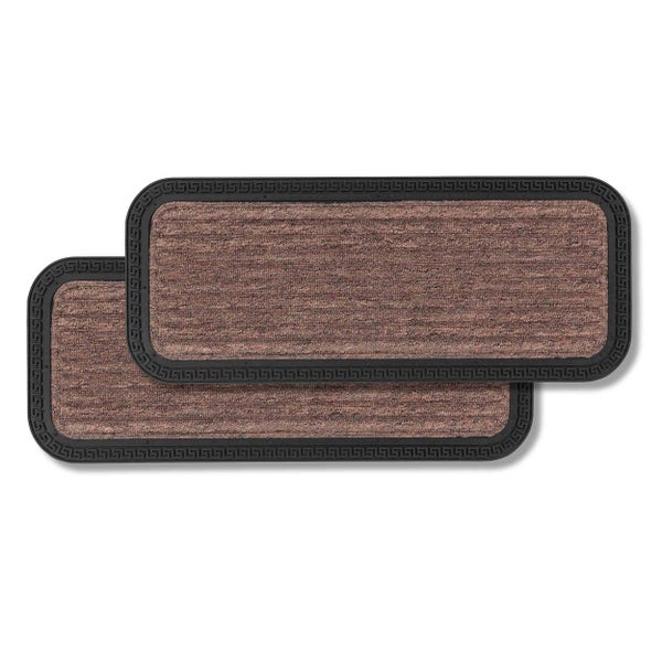 Zwei rechteckige Fußmatten mit Bordüre