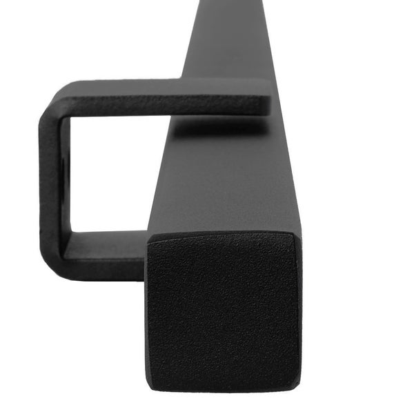 Halter für Design-Treppengeländer schwarz quadratisch