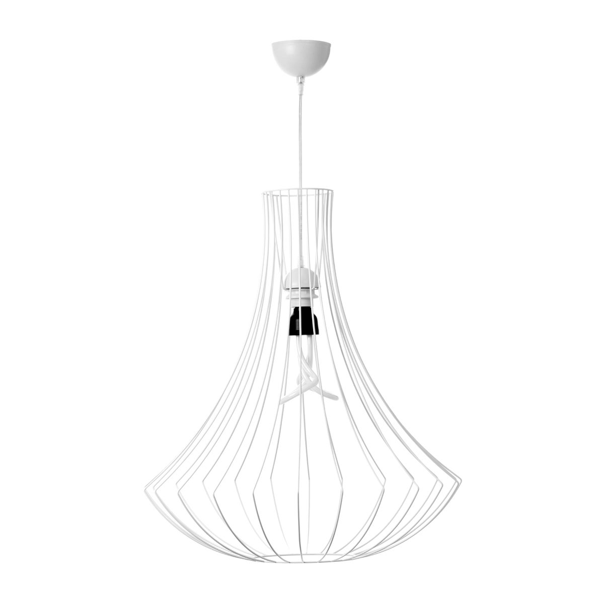 Moderne skandinavische Designlampe Hängelampe in Weiß 60 cm | Wohnzimmer Esszimmer Leuchte