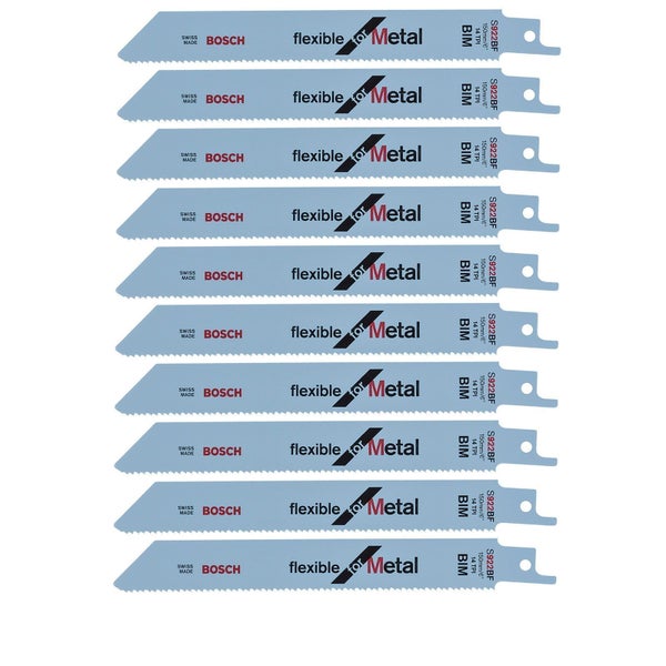 Zehn Bosch Säbelsägeblätter für Metall