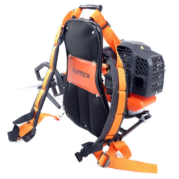 FUXTEC 2in1 Rückentragbare Benzin Motorsense FX-MS152T - 52ccm | 3PS  | 2-Takt Freischneider | 8,8Kg |  9-Zahn | 900ml | Easy Start