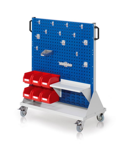 Werkzeugwagen mit Lochwand und Werkzeugkasten