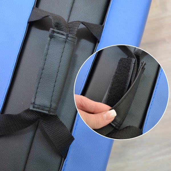 300x100 Klappbare Gymnastikmatte - 5cm dicke Turnmatte Blau Schwarz