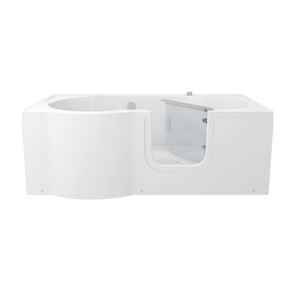 Begehbare Badewanne mit Glastür