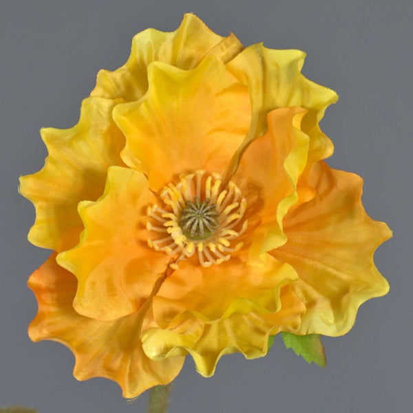 Künstliche Blume Löwenmaul in Gelb mit detailgetreuen Blüten und grünem Stiel für die Innendekoration.