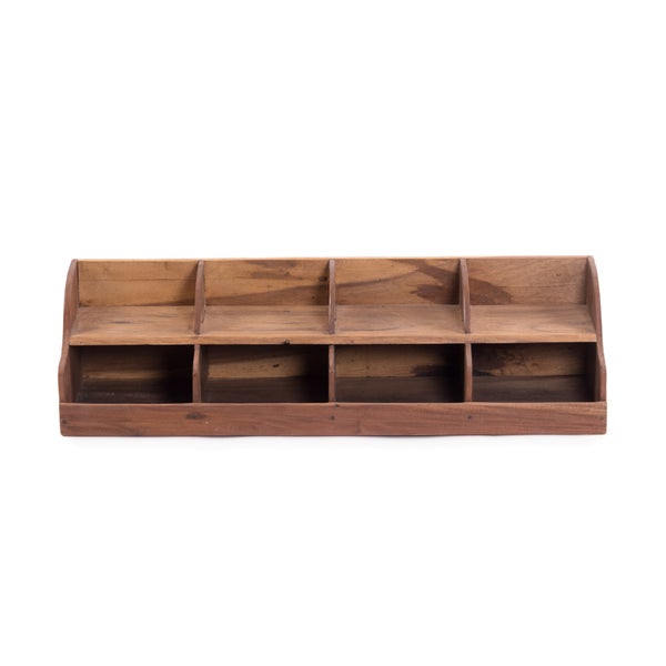 Organizer  Storage 80 Mahagoni Massivholz, 8 Fächer naturfarben