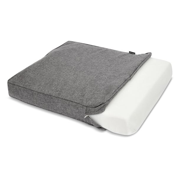 Beautissu Ilano Loungekissen Outdoor Sitz 50x50x8cm Grau