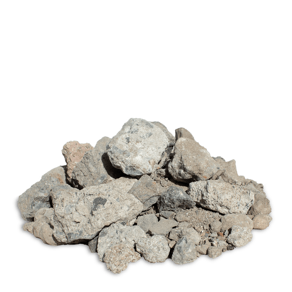 Schutthaufen aus Beton und Steinen für Bauprojekte