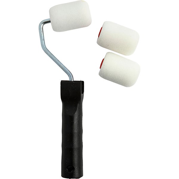 Farbroller mit Schaumstoffwalze und Ersatzwalzen