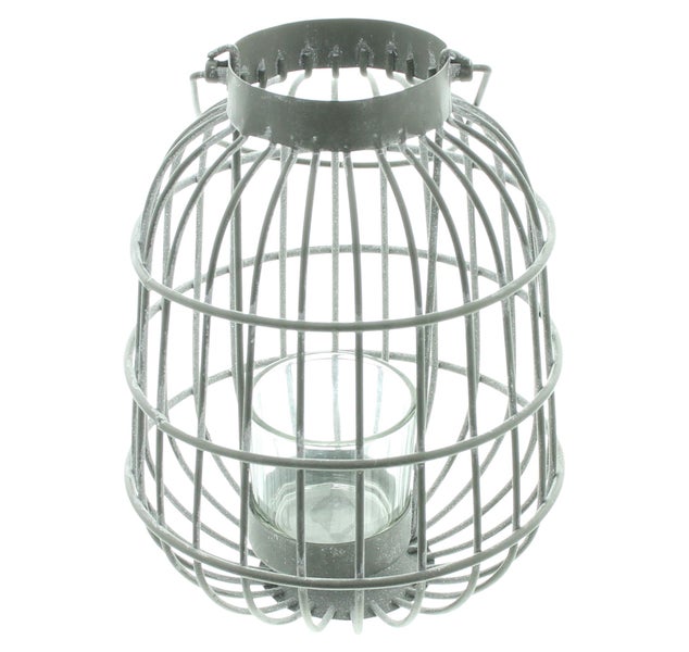 FRANK FLECHTWAREN | Windlicht Laterne, METALL, GLAS, 14 x 6 x 16,5 cm