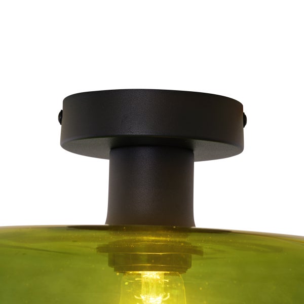 Deckenleuchte mit Glasschirm und Leuchtmittel