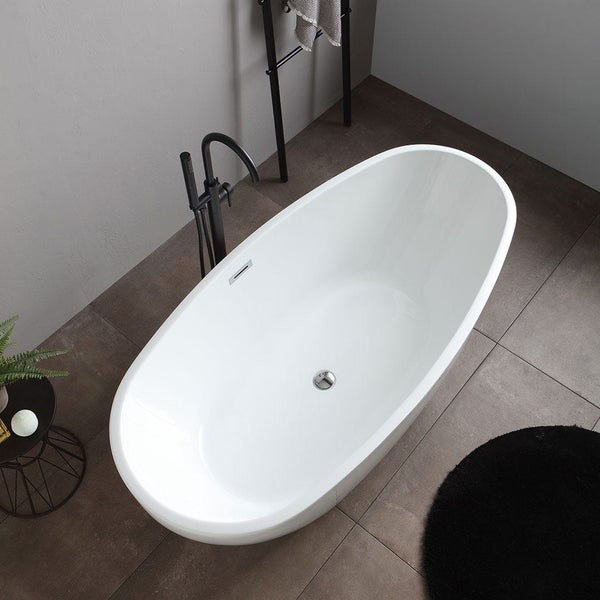 Weiße freistehende Badewanne | Alexandra