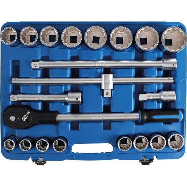 BGS Steckschlüssel-Satz Antrieb 20 mm (3/4) Zollgrößen 21tlg. - 1107