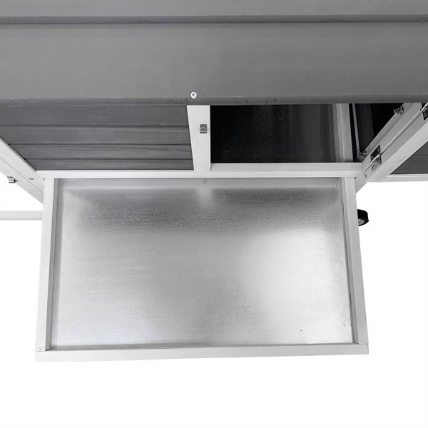 Home Deluxe Hühnerstall aus Holz FERA - 224 x 107 cm | Großes, wetterfestes Holzgehege mit Auslauf