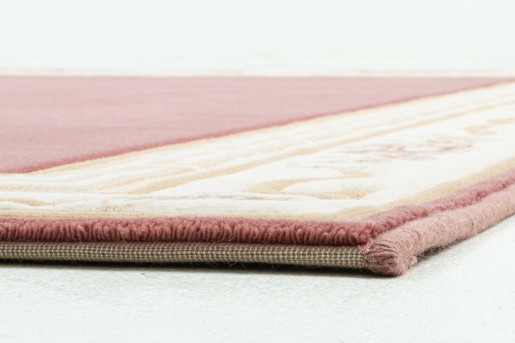 Gewebter Wollteppich mit Bordüre Pelinia Rosa 60x110 cm