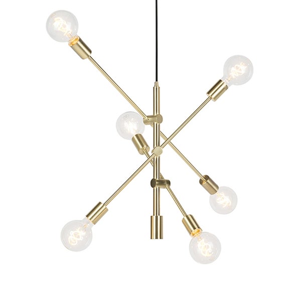 Pendelleuchte mit sechs Glühbirnen