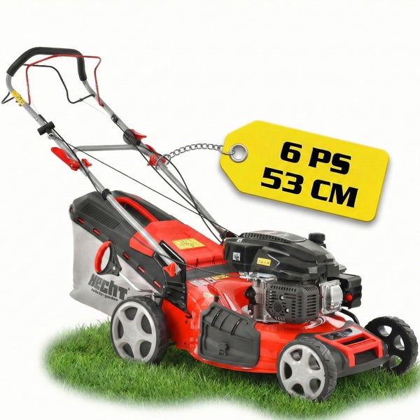 Benzinrasenmäher mit 6 PS und 53 Zentimeter Schnittbreite