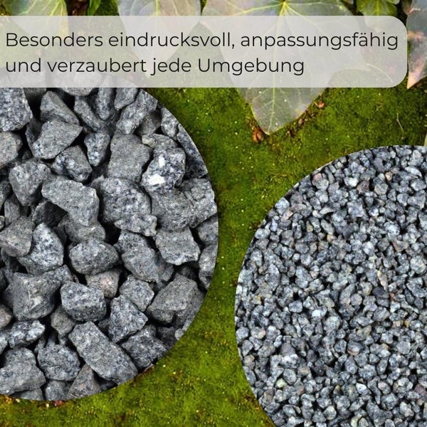Kieselsteine Garten Zierkies Granit 5-8 mm 25 kg Grau Aquarium Kies Granitkies Weg Steinteppich Zierstein Splitt