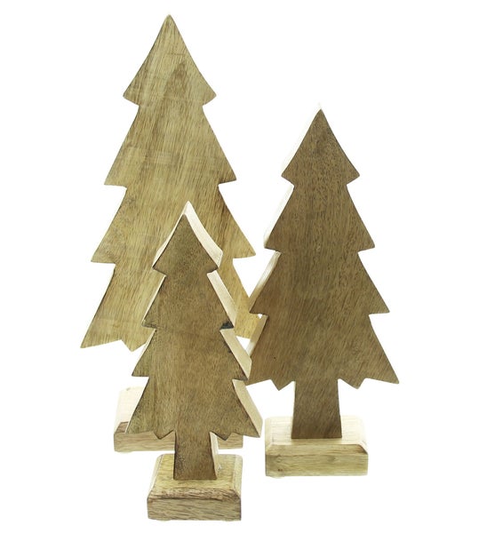 Dekorative Holzweihnachtsbäume, Baumschmuck