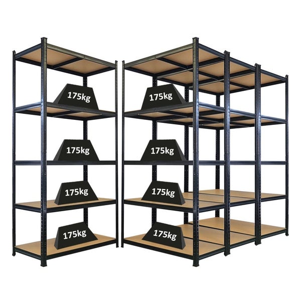 Zwei Schwerlastregale mit einer Traglast von 175 kg pro Regalboden