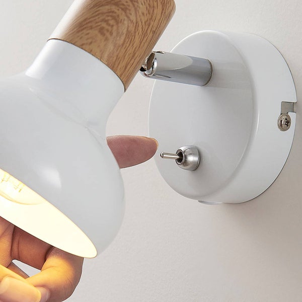 Lindby Strahler Fridolin (Modern) in Weiß aus Metall (1 flammig, E14) - Deckenlampe Deckenleuchte Lampe Spot Wohnzimmerleuchte