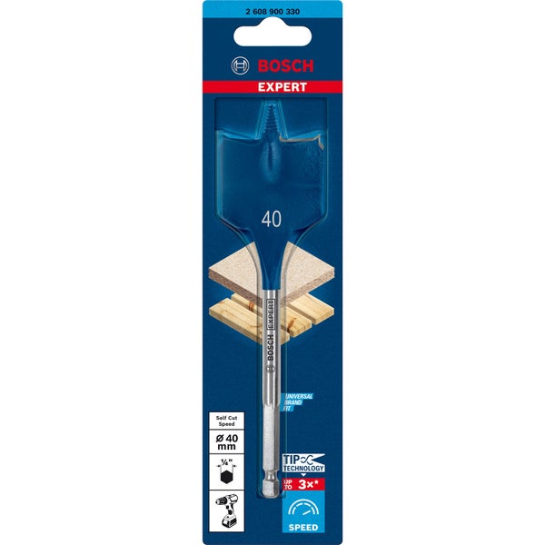Bosch Expert SelfCut Speed Flachfräsbohrer 40 x 152 mm - 2608900330