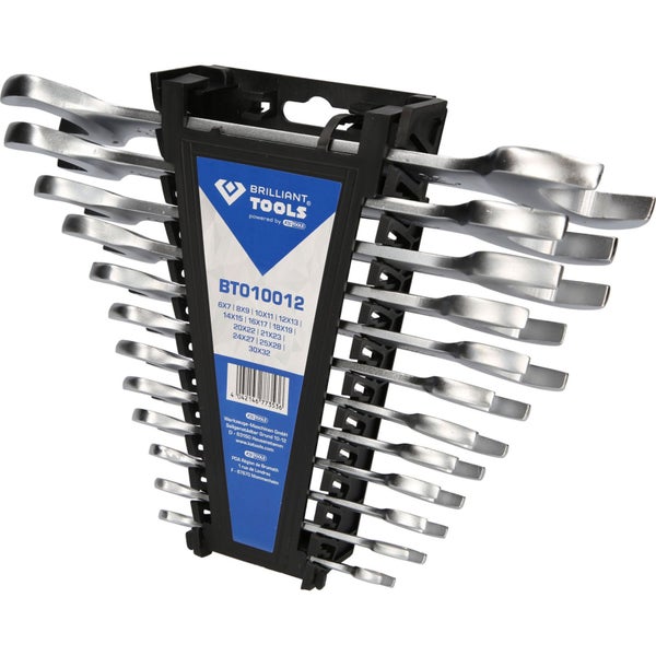 BRILLIANT TOOLS Doppel-Maulschlüssel-Satz 12tlg. - BT010012
