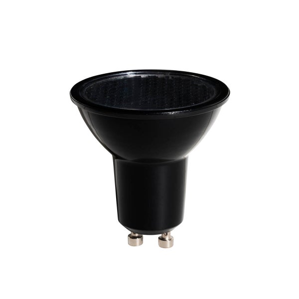 LED-Leuchtmittel GU10 Reflektor in Schwarz.