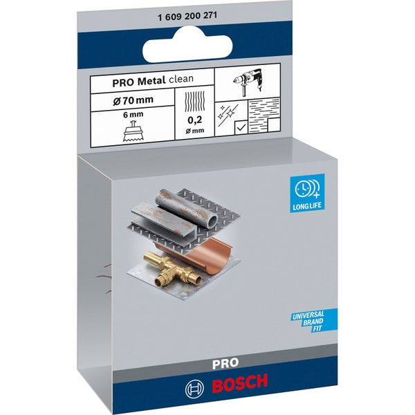 Bosch PRO Metal clean Topfbürste 70 x 0,20 mm gerader Schaft - 1609200271