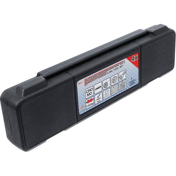 Felgenschloss Demontage Satz im schwarzen Koffer