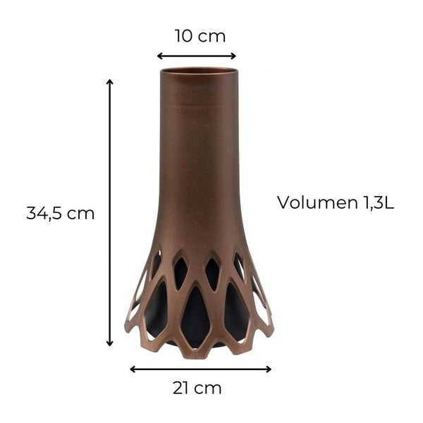 Grabvase Roseta mit Sockel Gewicht bronze 1,3 L